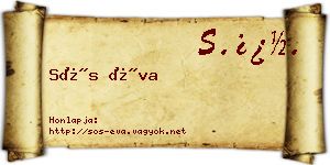 Sós Éva névjegykártya